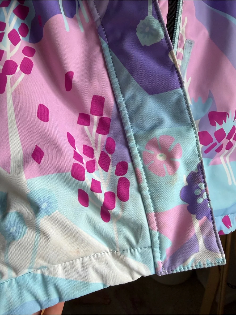 Reima Kiiruna Kids Ski Jacket - Pastel Floral Print (Blue/Pink)